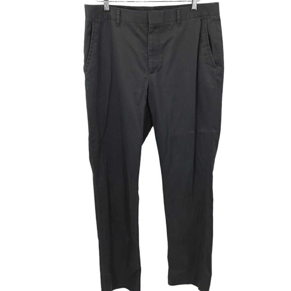 Bonobos Straight Leg Friday Gray Shiny Chino Pants Size 35 x 34 Cotton Soft